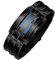 TONSHEN Mens Binary Cool Digital Watches Black Stainless Steel Unique Matrix Blue LED Classic Fashion Creative Waterproof Wrist Watches (Men)