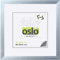 OSLO MasterLine Bilderrahmen 30 x 30 quadratisch silber Aluminium gebürstete 3 cm breit, Echt-Glas Alu-rahmen