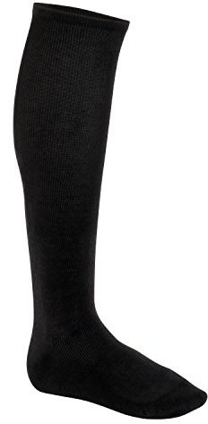 Footstar Damen und Herren Reisekniestrümpfe Light (1 Paar) mit Kompressionseffekt - Schwarz 39-42