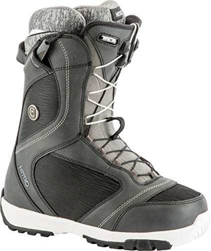 Nitro Snowboards Damen Monarch TLS '19 Leichter Snowboardschuh Snowboardboot mit Schnellschnürsystem Allround Freestyle Freeride Softboot Girls Warm Boots, Black, 23.5