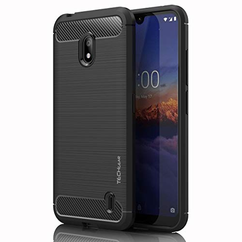 TECHGEAR Carbon Fibre Case Designed for Nokia 3.2 [Stealth Case] Flexible, Shockproof, Ultra Slim, Soft TPU Protective Shell Cover with Carbon Fibre Detailing Compatible with Nokia 3.2 - Black
