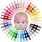 WillingTee 40 fasce per capelli da 7 cm, in nastro grosgrain, accessori per capelli per neonate, neonati