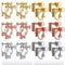 Roctee 24 Piece Clip-on Earrings Converter with Earring Pad, 2 Styles Fashion Earring Clip Backs in 3 Colors, Earring Clamps for Non-Pierced Ears for DIY Earring (Gold/Silver/Rose)