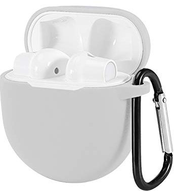 SCL Earphone Case for OnePlus Buds Case [White] OnePlus Buds Cover Skins Silicone Case Shock Proof Protective Resistant Cover for OnePlus Buds