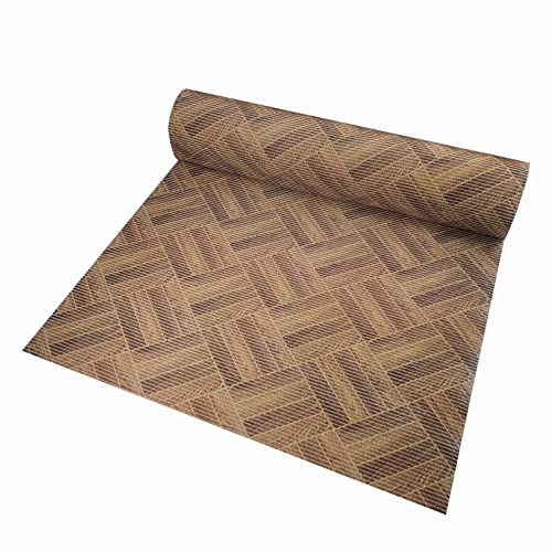 Aqua Mat Bodenbelag Badvorleger Duschmatte 130 x 120 cm Holz abwaschbar Bodenmatte Badematte
