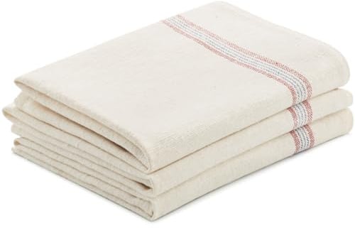Living Crafts - Jakarta | Mehrzweck-Reinigungstücher für Küche, Bad, Fenster | 50 x 60cm, 3er Pack Bio-Baumwolle Bodentuch, saugfähig, haltbar & langlebig