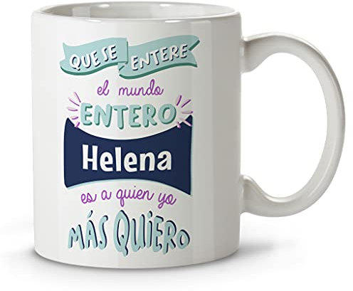 LolaPix Taza Día de la Madre. Regalos personalizados con nombre y texto. Tazas con frases originales. Mundo Blanco