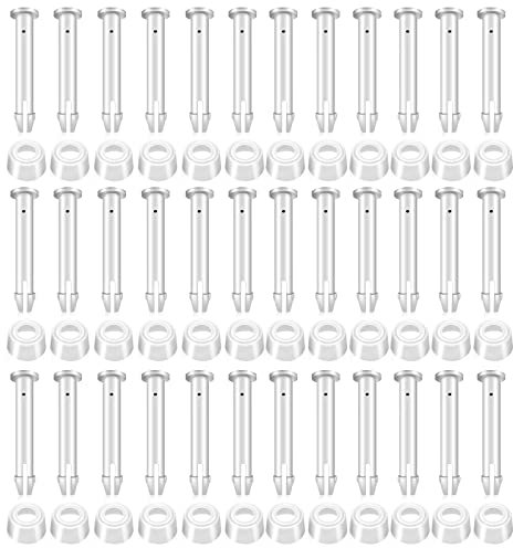Lemfema Lot de 36 goupilles de joint de piscine en plastique avec 36 joints en caoutchouc, compatibles avec les piscines rondes Intex de 4 à 7,3 m à cadre en métal rond (6,9 cm)