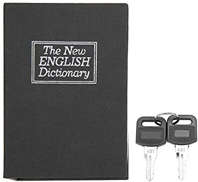 Coffre-Fort de Détournement de Livre, Livre Caché Secret, étui de Serrure de Livre en Métal avec Clés, Mini-Livre de Simulation, Boîte de Rangement Sûre, Argent Comptant, Bijoux, Coffre-Fort de