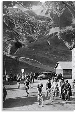 Tour De France 1929 Poster / Kunstdruck auf Leinwand, Motiv Schwarz-Weiß, 50 x 75 cm