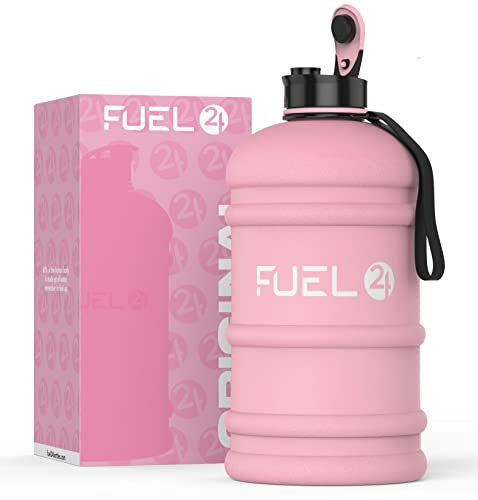 Fuel24 Carafe – Bouteille d'eau de 2,2 litres – Matériau flexible extra résistant – Résistant aux chutes, bouchon anti-pop ou paille – Grande bouteille de sport de 2,2 L, sans BPA
