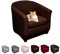 Lydevo Housse pour Fauteuil Cabriolet 2 Pieces Housse de Fauteuil Extensible avec Taie d'oreiller Revêtement de Fauteuil Club Chesterfield Lavable Universel Couverture de Fauteuil,Marron