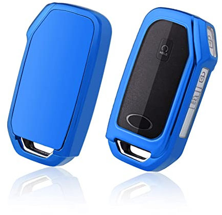 GAFAT Ki-a EV6/Sportage NQ5 QL/Ceed XCeed/NIRO/Sorento/Soul/Stinger/Rio 2018-2024 2025 Schlüssel Hülle Schutzhülle, Autofernbedienungen TPU Kieselgel [5-Tasten] (Blau)