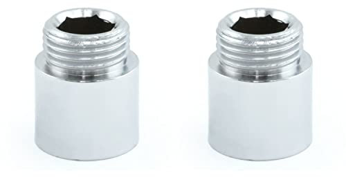 Hot Flow | 20mm Rigid Radiator Valve Extension 1/2 inch BSP (Chrome) (Pair)