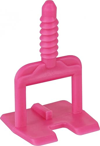 Zusatz-Gewindelaschen T-Stücke 3mm für Fliesen Nivelliersystem 200 Stück pink