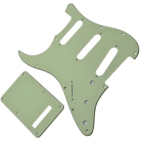 Linkshänder Mint Green E-Gitarre SSS Pickguard mit Backplate Set Fachmann E-Gitarren-Schlagbrett