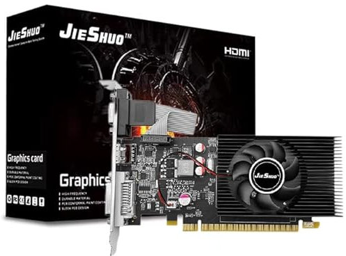 JIESHUO GeForce GT 730 Carte graphique 2 Go GDDR5 DVI/HDMI VGA Gaming Video Card for PC Computer NVIDIA GPU PCI Express 1.0 16X DVI