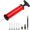 Motorenbau Ballpumpe, Sportballpumpe mit 5 Nadeln, Düse, Verlängerungsschlauch, Push & Pull Inflator System, Perfekt für Volleyball, Basketball, Fußball, Fußball, Wasserball, Schwimmen Inflatables