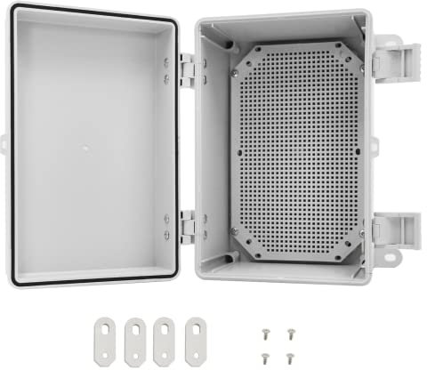 CHENGPI Anschlussdose,Verteilerschrank Industriegehäuse Schaltkasten,IP65 Elektrische Abzweigdose mit Schloss,ABS Elektrisches Anschlusskästen DIY,600x500x220MM Verteilerdose