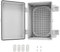 CHENGPI Anschlussdose,Verteilerschrank Industriegehäuse Schaltkasten,IP65 Elektrische Abzweigdose mit Schloss,ABS Elektrisches Anschlusskästen DIY,600x500x220MM Verteilerdose
