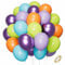 Palloncini verdi blu viola arancione, 50 pezzi 30 cm verde blu metallizzato macaron viola arancione set per compleanno baby shower anniversario matrimonio festa decorazione