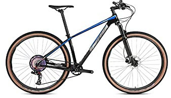 LANAZU Herrenfahrrad, 2.0 Carbonfaser-Offroad-Mountainbike, 29-Zoll-Getriebe-Offroad-Bike, geeignet für Mobilität, Abenteuer (D 29 x 15)