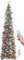 SINTENILL Albero di Natale Pop-Up 1,8 m Con 100 Luci LED e Timer - Blu Tinsel Pieghevole Artificiale Pull Up - Decorazione Natalizia