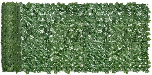 Sichtschutz Balkon Seitenwand Künstliche Efeu Garten Sichtschutz Privacy Screen 1x1m 1x5m 1x10m Kunstpflanzen Efeu Roll Seitenmarkise Ohne Bohren Für Balkon Gartenhecken Dekoration(Size:1x8m)