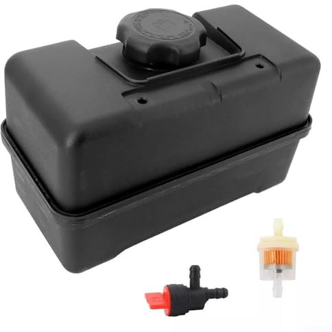 Whychstore Serbatoio Carburante in Plastica di Ricambio per 691993, Serbatoio del Carburante con Coperchio, Valvola di Arresto di Controllo per Cippatrici di Legno, Spazzaneve Motozappe