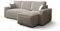 ALTDECOR Ecksofa mit Schlaffunktion und Bettkasten Corner Sofa Bett Eckcouch Couch L-Form Schlafcouch Ausziehbar Wohnlandschaft Schlafsofa Cauchsofa - BALLARO L - 237x140x90cm Creme