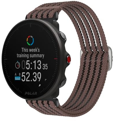 HYSDFFG Nylon Armband für Polar Grit X/Grit X Pro Armband, Atmungsaktives Elastisches Nylon Stoff Armband-Sport Solo Loop Band Kompatibel mit Armband Polar Vantage M2/Vantage M/Vantage V3 (L)