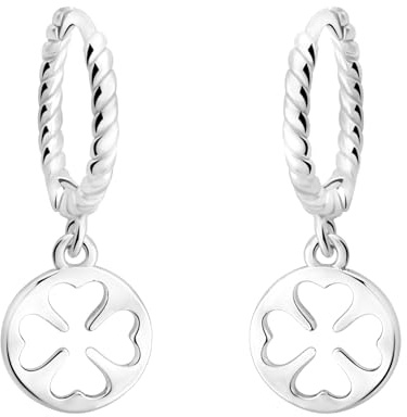 SOFIA MILANI - Damen Ohrringe 925 Silber - Kreis Kleeblatt Ohrhänger