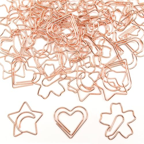 Büroklammern Gold Herz Metall Kleine Büroklammern Klein Metall Klammern Klein Lesezeichen Büroklammern Klein Rosegold Büroklammer Für Dekorative Einladungen Postkarten Schule Büro Vorräte (60 Pieces)