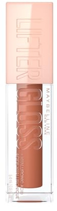 Maybelline New York Glänzender Lipgloss für voller wirkende Lippen, Feuchtigkeitsspendend, Mit Hyaluronsäure, Lifter Gloss, Farbe: Nr. 027 Toffee, 1 x 5,4 ml