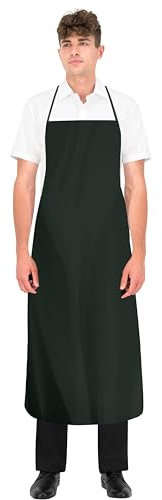 BWOLF TONY Schürze wasserdicht Ölresistenz Arbeitsschürze Schlachthaus Industrielle Schürze Lang (Schwarz)
