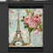 Mexpekil Cubierta magnética para lavavajillas, torre Eiffel rosas, cubierta magnética retro para lavavajillas, 66 x 53 pulgadas, cubierta magnética para cocina y lavavajillas