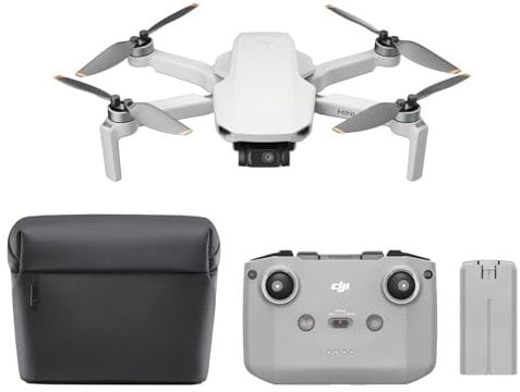 DJI Mini 4K Camera Drone Combo, Drohne mit 4K UHD Kamera für Erwachsene, unter 249 g, 3-Achsen Gimbal Stabilisierung, 10 km Videoübertragung, autom. Rückkehr, 2 Akkus für 62 min Flugzeit, QuickShots