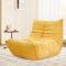 Lounge Sofa für kleine Räume, Bodensofa Lazy Sofa mit Memory Schaum, Cloud Couch aus Wildlederimitat, Kleines Sofa für Schlafzimmer und Wohnzimmer, Gelb