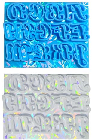 Moules holographiques en silicone flexible pour lettres et chiffres en résine robuste