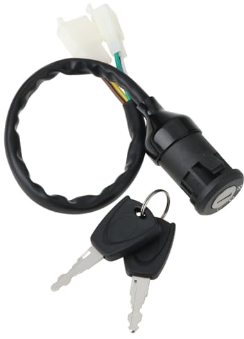 Briny River Interruptor de Encendido de Motocicleta de 3 Posiciones Y 5 Cables con Llaves Compatible con Yamaha