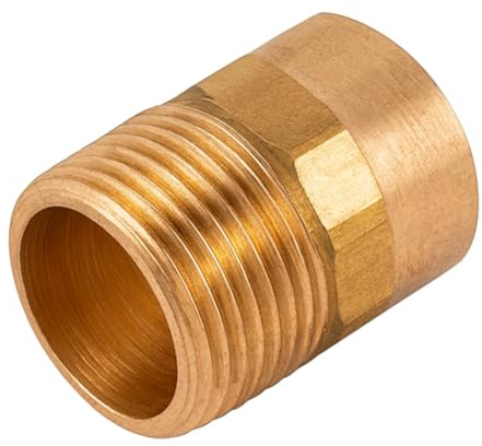2X Westco 22mm x 3/4 Copper Compression MI Adaptor EF3 Brass Male Iron | Brass Male Iron Fitting for Water and Heating Pipe Connections