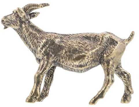 ULDIGI Vintage Messing Ziegenfigur Kleiner als Deko Schaf Sammlerstück