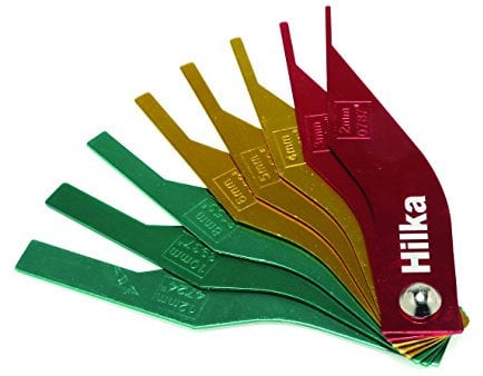 Hilka 12700108 Brake Pad Thickness Gauge, Set of 8