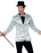 Smiffys Pailletten-Jackett, Silber, Herren