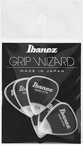IBANEZ Grip Wizard Series Sand Grip Flat Pick - weiß 6 Stück (PPA14HSG-WH)