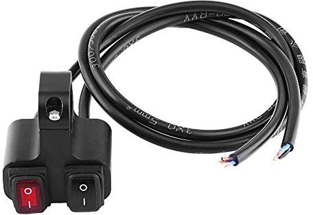 Manopola moto Doppio interruttore ON/OFF, 12V 16A Faretto CNC doppio Interruttore 7/8 22mm Interruttore manubrio Fendinebbia Luce Off Off Indicatore LED Alluminio impermeabile