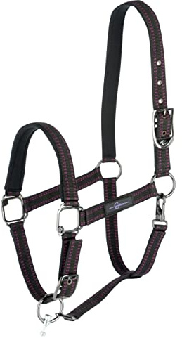 GOLEYGO Pferdehalfter für Goleygo- System,schwarz/fuchsia, Shetty