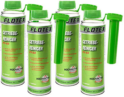 Flotex Getriebereiniger, 4 x 250ml Additiv Getriebe Reiniger für Schaltgetriebe