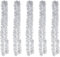 POFET 5PCS Natale 2 m argento tinsel metallico ghirlanda scintillante decorazione da appendere per albero di Natale ghirlanda di nozze forniture