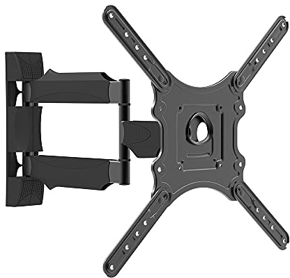TV BRACKET GUYS Wall Mount for 24-55 Inch Flat & Curved TVs, VESA 100x100mm up to 400x400mm, Tilts Swivels & Extends, Single-Arm, Flat or Corner Mount